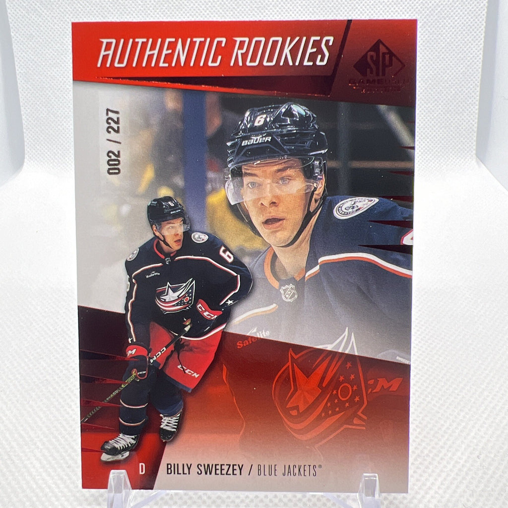 Billy Sweezey 2023-24 SP Game Used Authentic Rookies /227 Columbus Blue Jackets