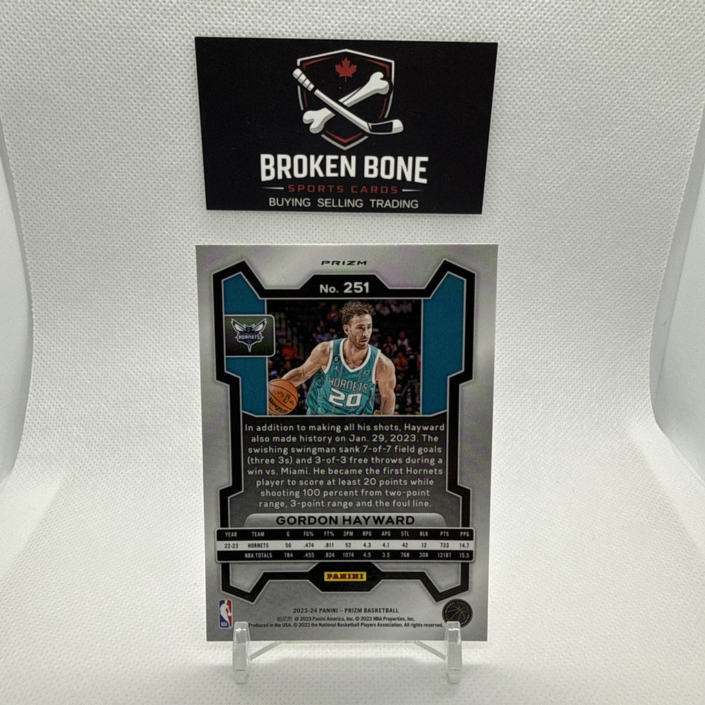 Gordon Hayward 2023-24 Panini Prizm Silver Prizm #251 Hornets