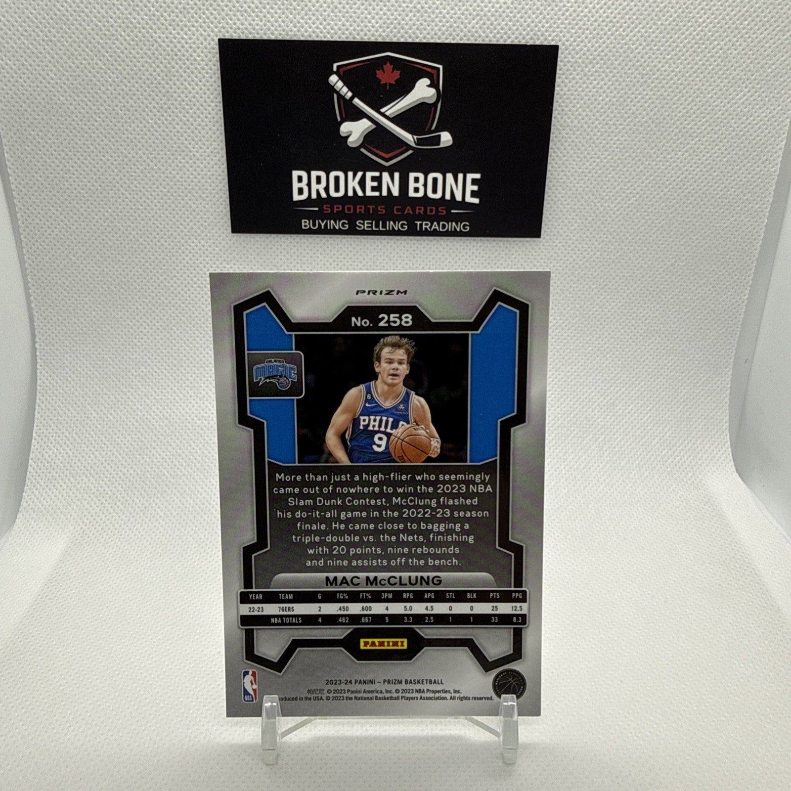 Mac McClung 2023-24 Panini Prizm Silver Prizm #258 Magic