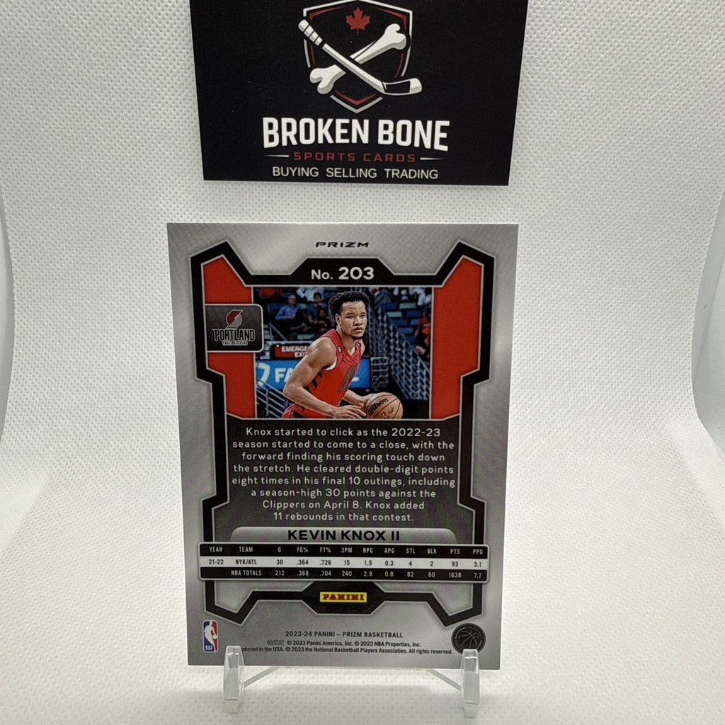 Kevin Knox II 2023-24 Panini Prizm Silver Prizm #203 Trail Blazers