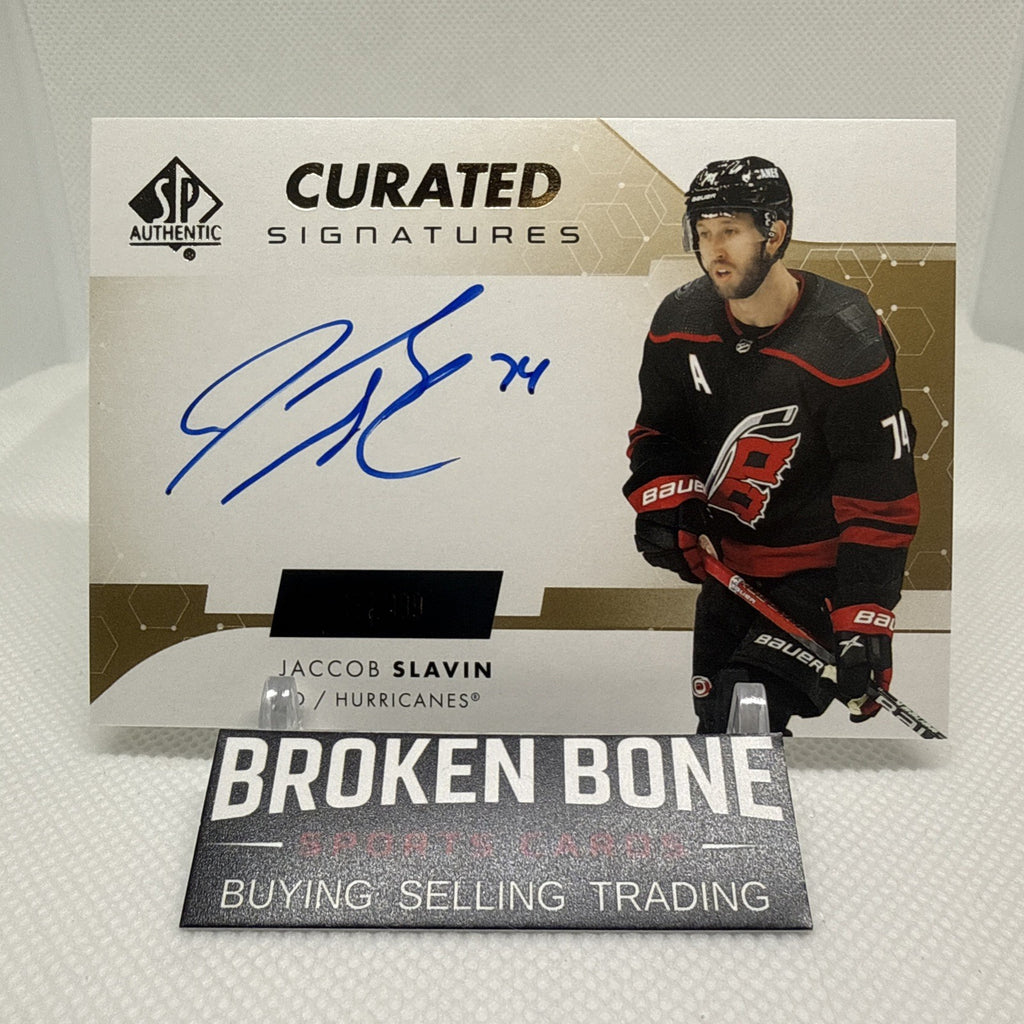 Jacob Slavin 2022-23 SP Authentic Curated Signatures /199 Carolina Hurricanes