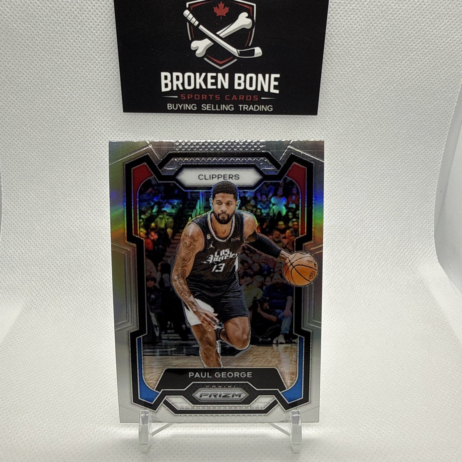 Paul George 2023-24 Panini Prizm Silver Prizm #101 Clippers
