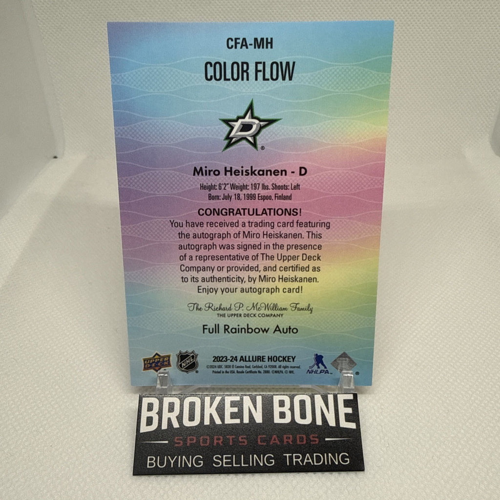 Miro Heiskanen 2023-24 Allure Full Rainbow Auto Dallas Stars