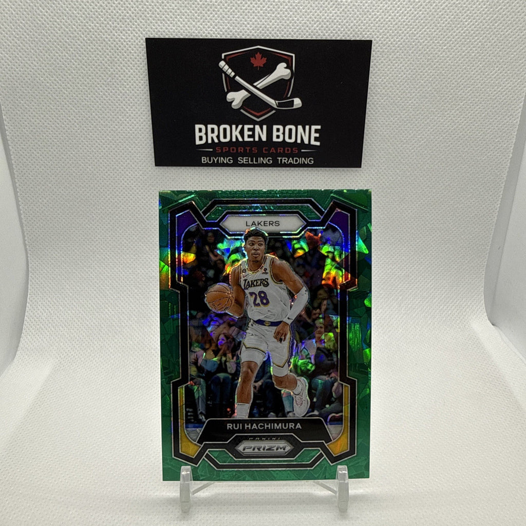 Rui Hachimura 2023-24 Panini Prizm Green Cracked Ice SSP #42 Lakers