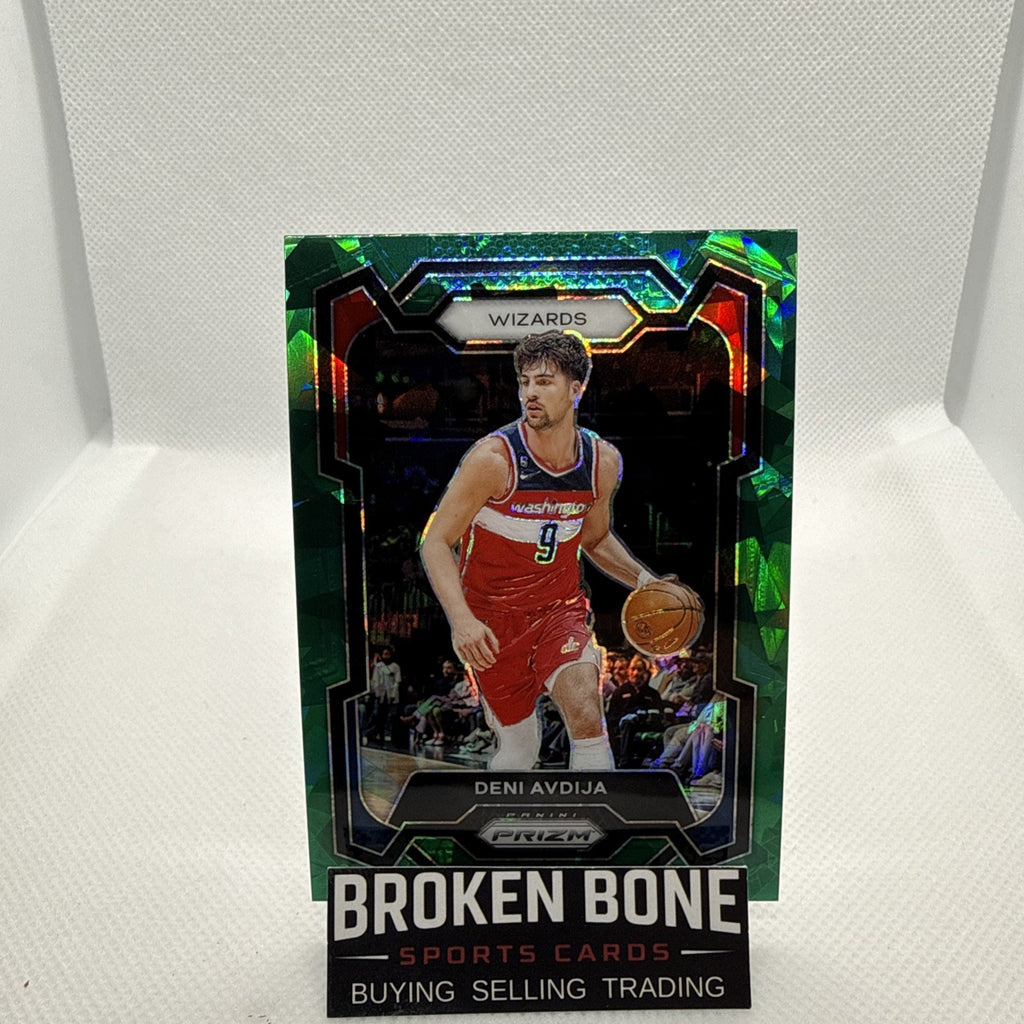 Deni Avdija 2023-24 Panini Prizm Green Cracked Ice SSP #261 Wizards