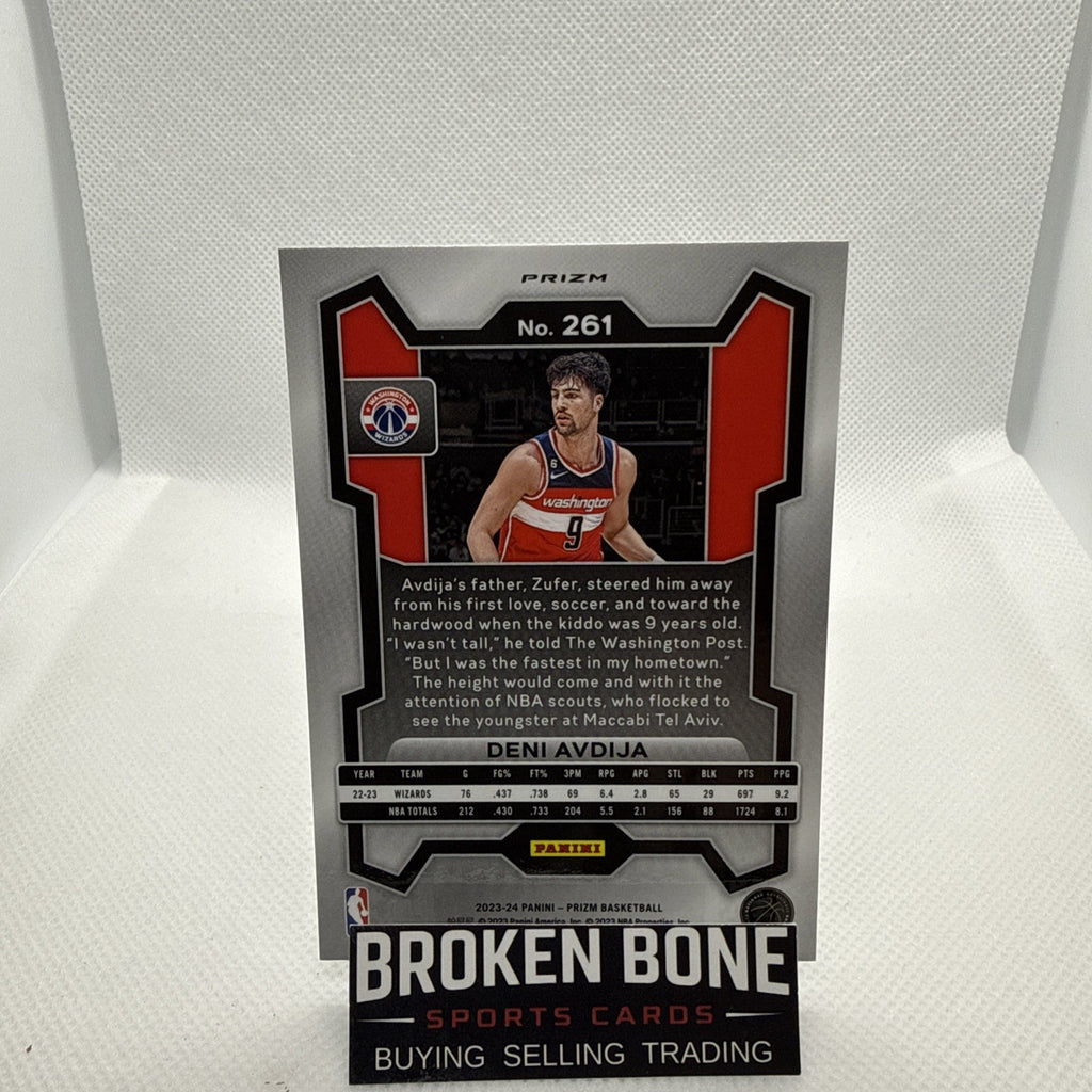 Deni Avdija 2023-24 Panini Prizm Green Cracked Ice SSP #261 Wizards