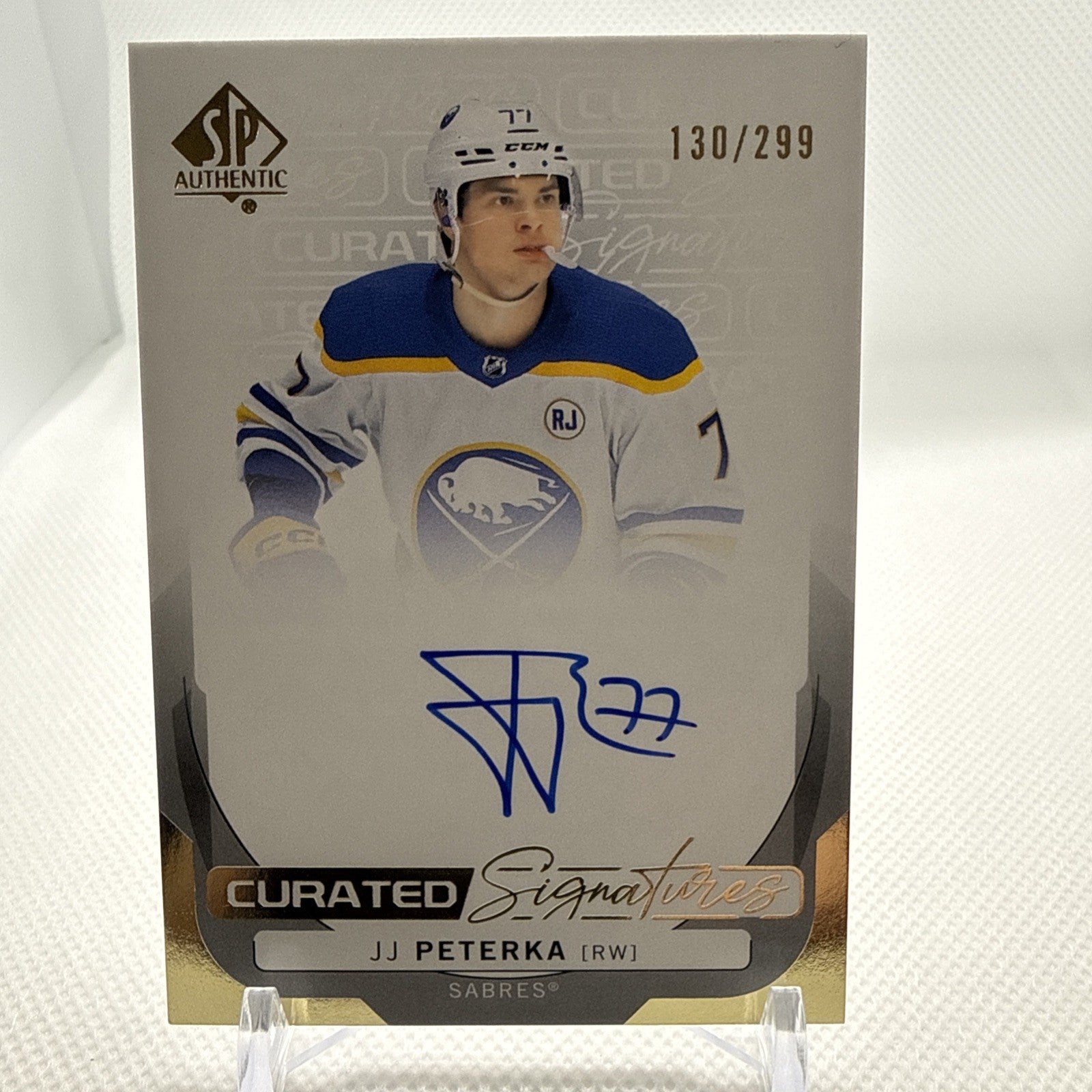 JJ Peterka 2024-25 SP Authentic Curated Signatures /299 Buffalo Sabres