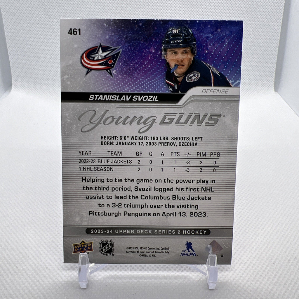 Stanislav Svozil 2023-24 Upper Deck Young Guns Rookie Columbus Blue Jackets 2 RC