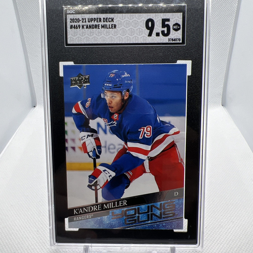 K'Andre Miller 2020-21 Upper Deck Young Guns Rookie New York Rangers SGC 9.5 RC
