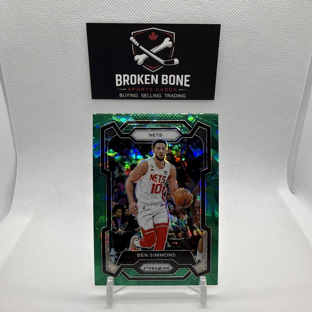 Ben Simmons 2023-24 Panini Prizm Green Cracked Ice SSP #26 Nets