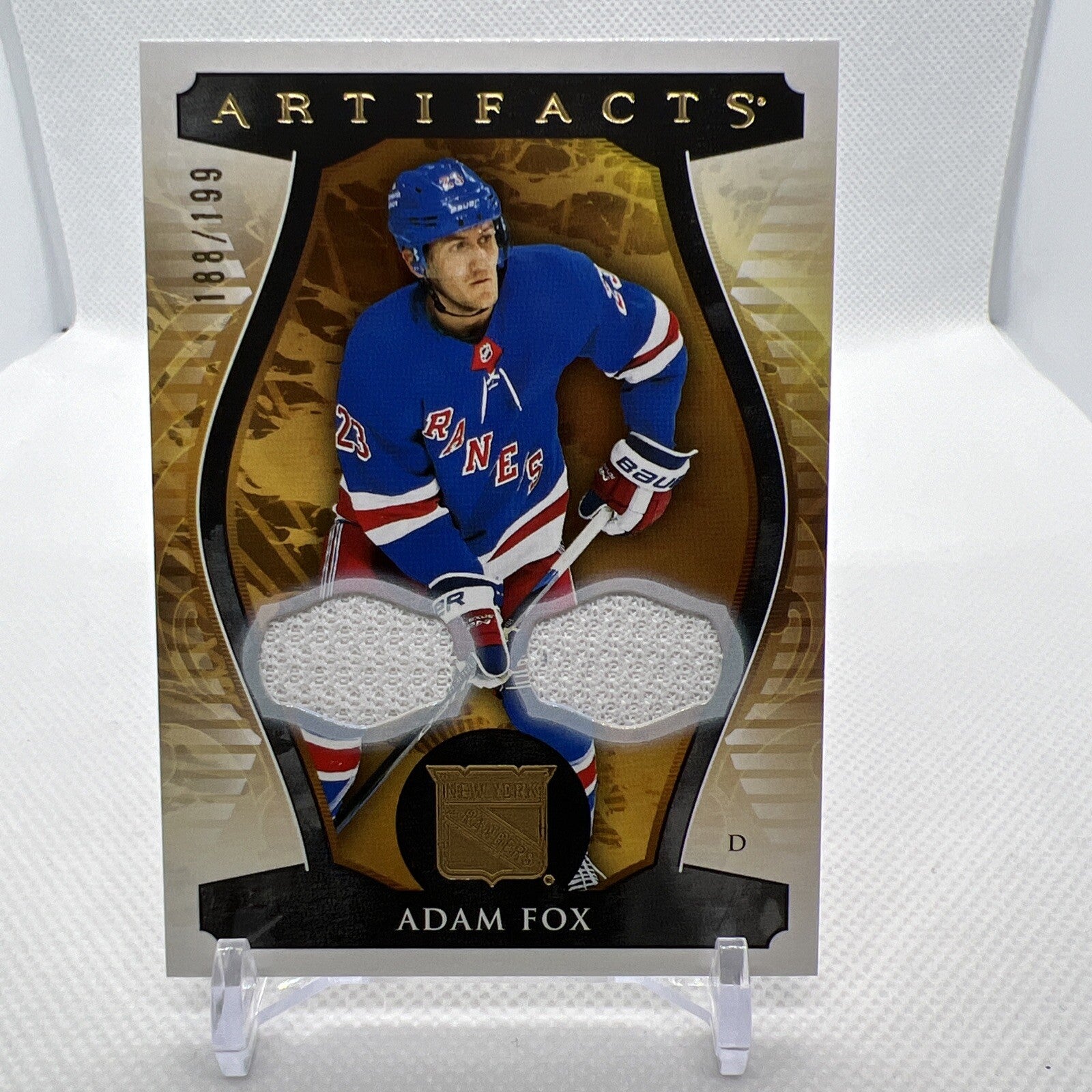 Adam Fox 2023-24 Upper Deck Artifacts #134 Dual Patch /199 New York Rangers