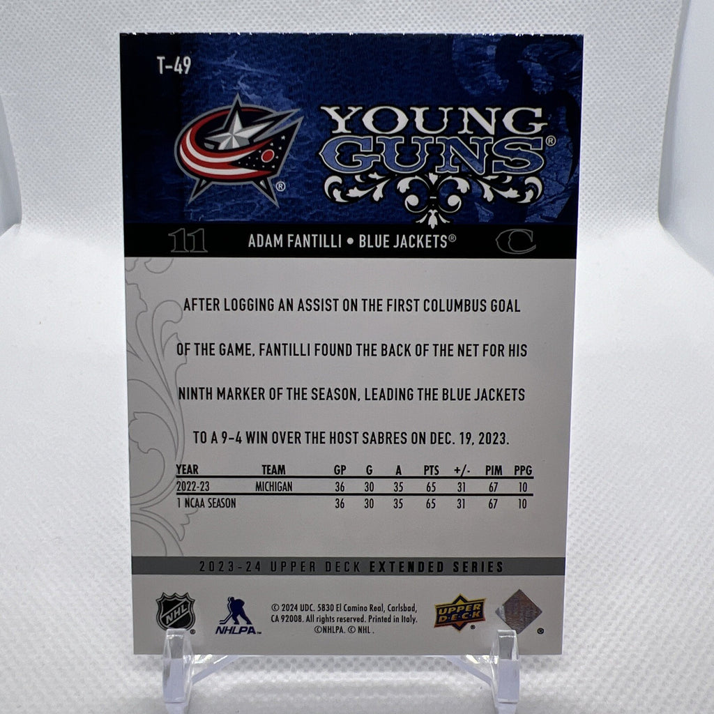 Adam Fantilli 2023-24 Upper Deck Retro Young Guns Columbus Blue Jackets RC