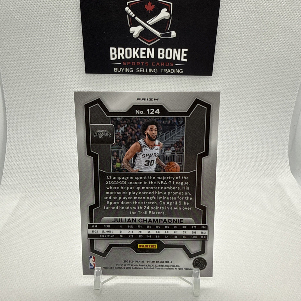 Julian Champagne 2023-24 Panini Prizm Silver Prizm #124 Spurs