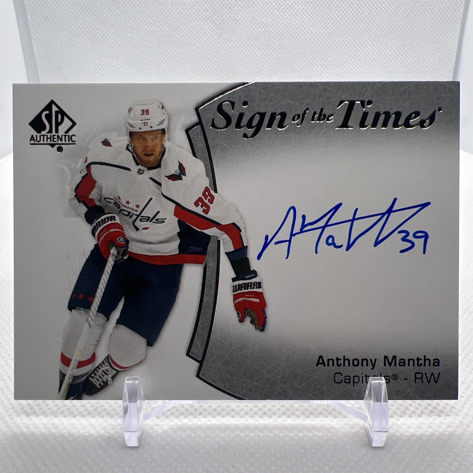 Anthony Mantha 2021-22 SP Authentic Sign of the Times Washington Capitals