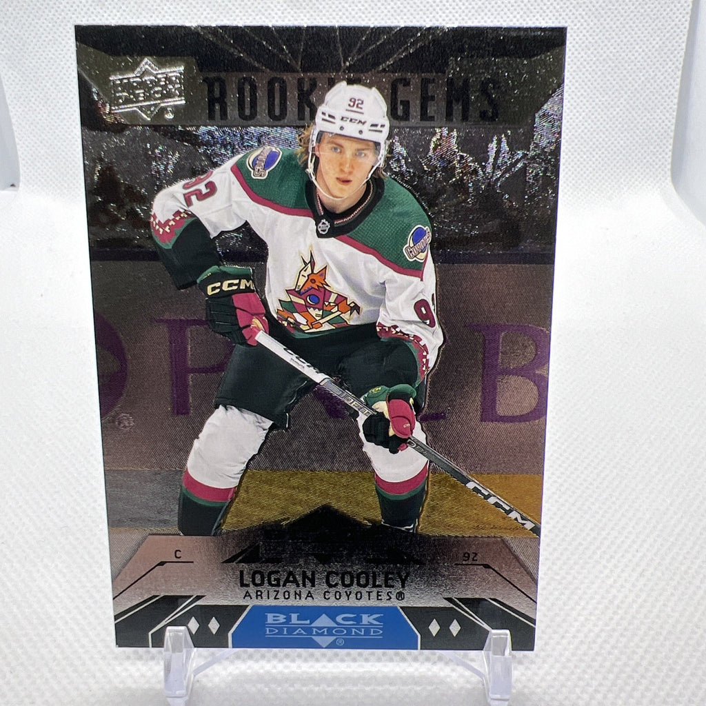 Logan Cooley 2023-24 Upper Deck Black Diamond Quad Rookie Gems Arizona Coyotes