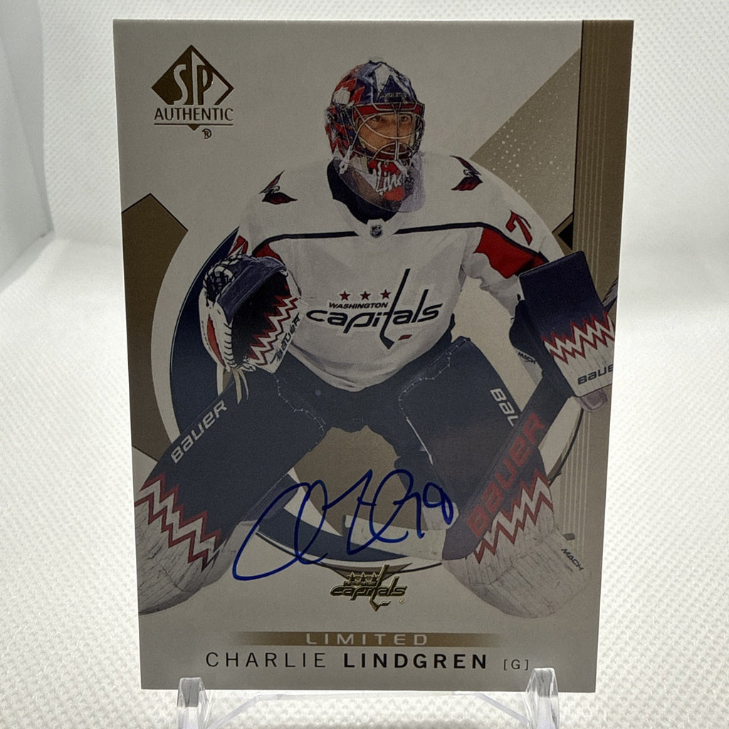 Charlie Lindgren 2024-25 SP Authentic Limited Gold Auto Washington Capitals