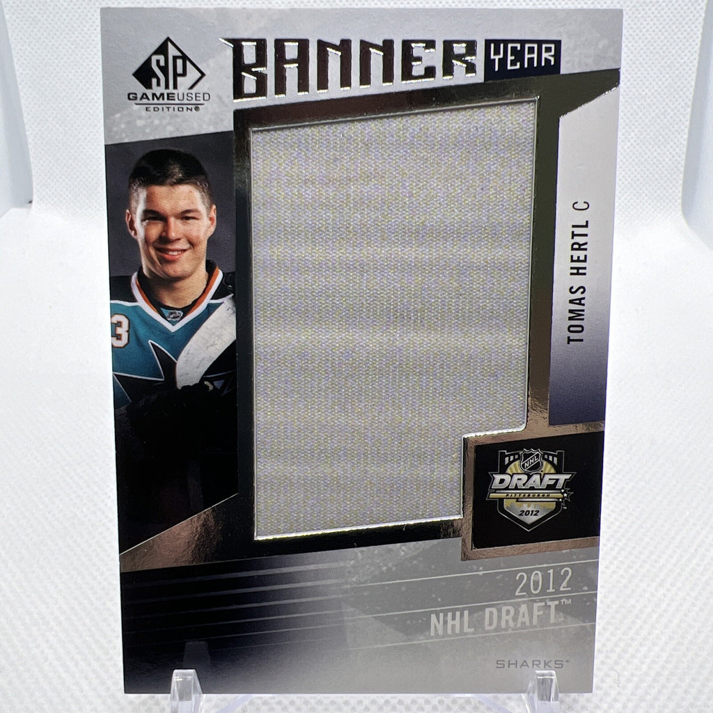 Tomas Hertl 2023-24 SP Game Used Banner Year NHL Draft San Jose Sharks