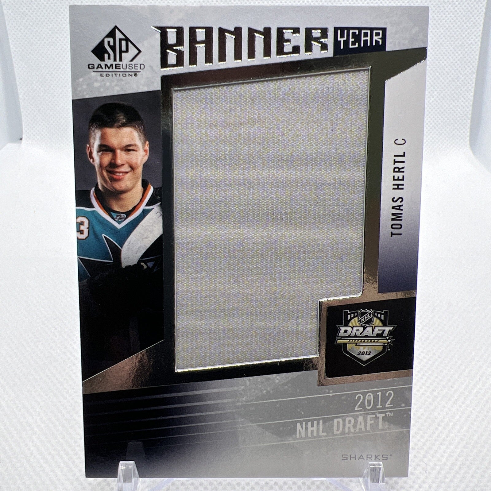 Tomas Hertl 2023-24 SP Game Used Banner Year NHL Draft San Jose Sharks