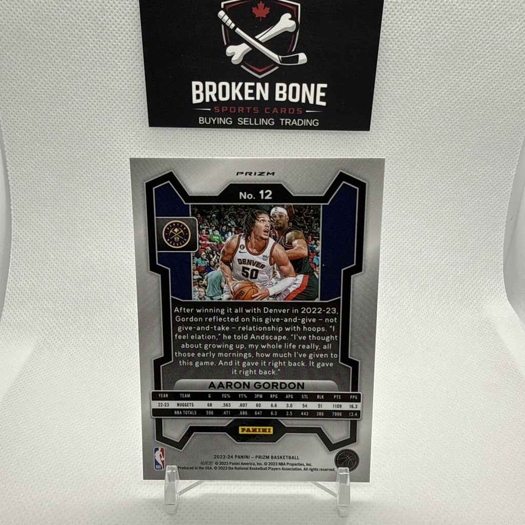 Aaron Gordon 2023-24 Panini Prizm Silver Prizm #12 Nuggets