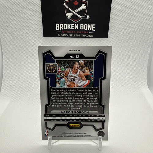 Aaron Gordon 2023-24 Panini Prizm Silver Prizm #12 Nuggets