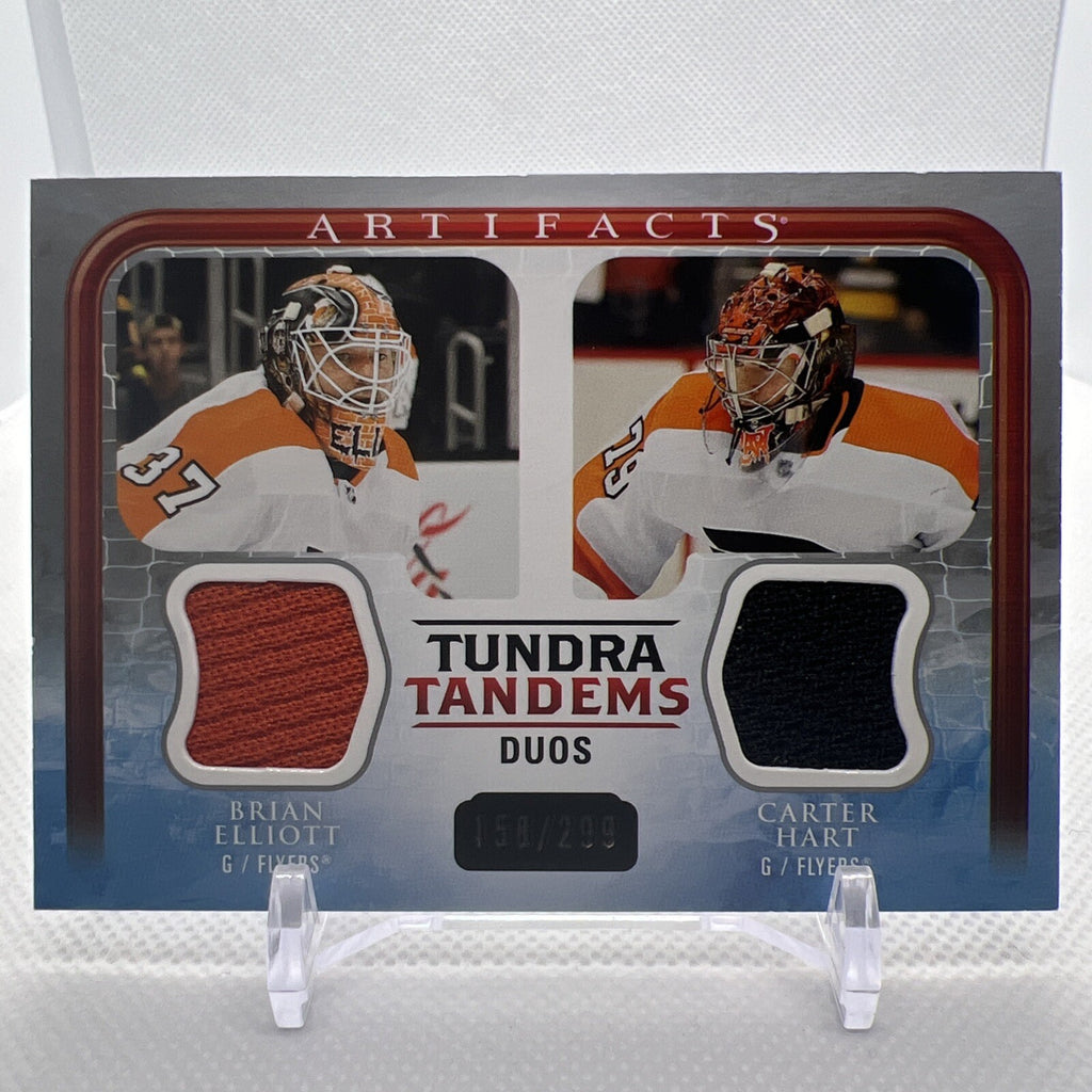 Carter Hart Brian Elliott 2023-24 Artifacts Tundra Tandems /299 Flyers