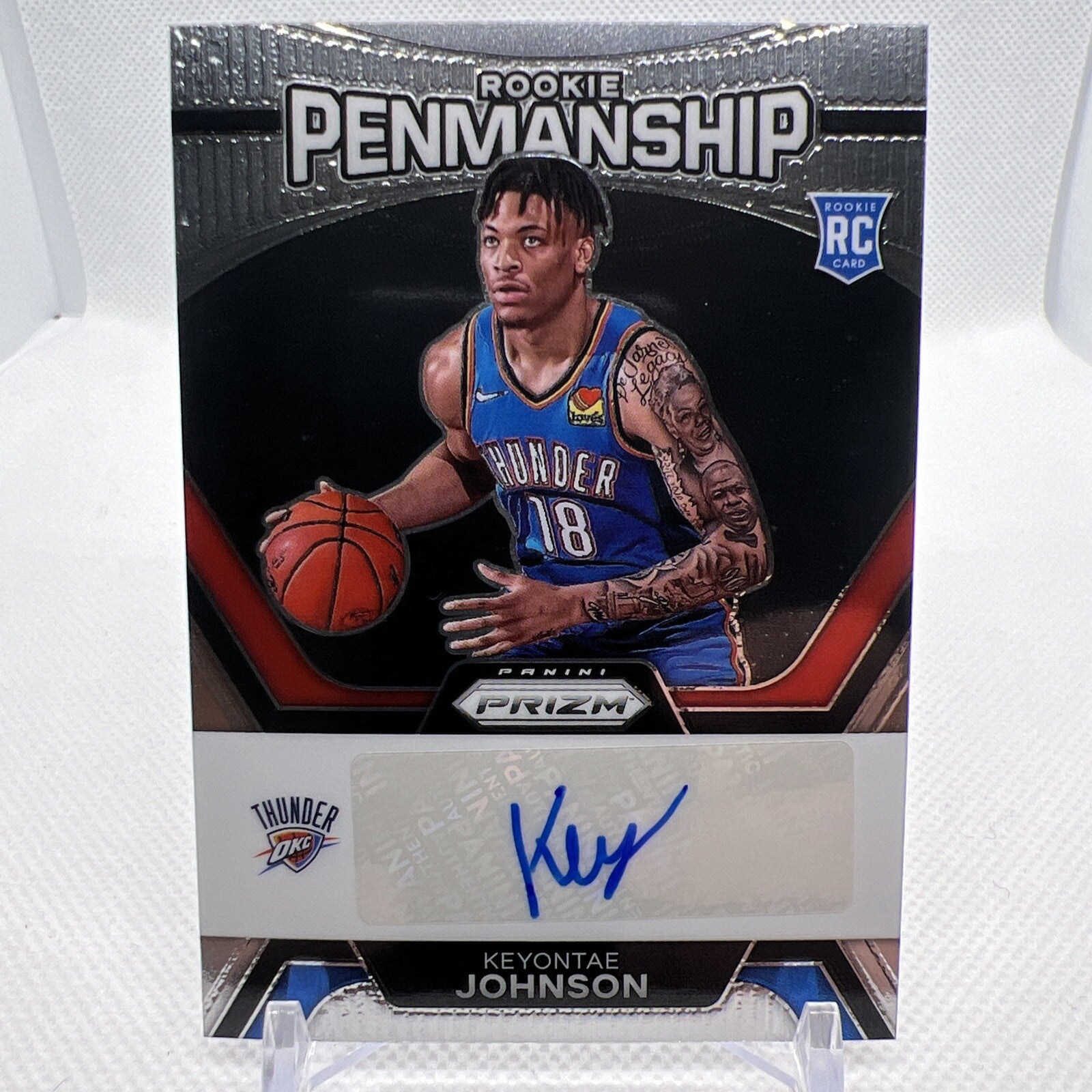 Keyontae Johnson 2023-24 Panini Prizm Rookie Penmanship OKC Thunder