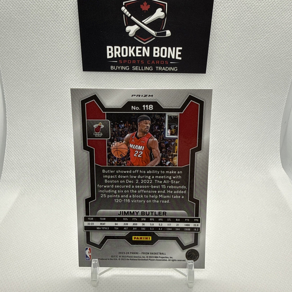 Jimmy Butler 2023-24 Panini Prizm Silver Prizm #118 Heat