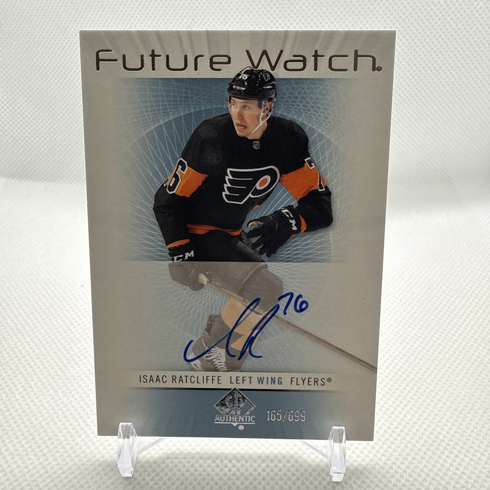 Isaac Ratcliffe 2022-23 SP Authentic Future Watch Auto Retro Philadelphia Flyers