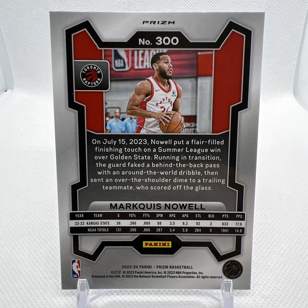 Markquis Nowell 2023-24 Panini Prizm Green Ice Rookie RC Toronto Raptors