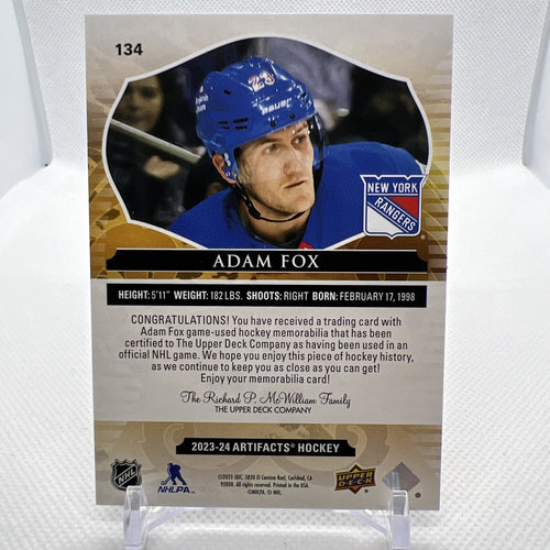 Adam Fox 2023-24 Upper Deck Artifacts #134 Dual Patch /199 New York Rangers