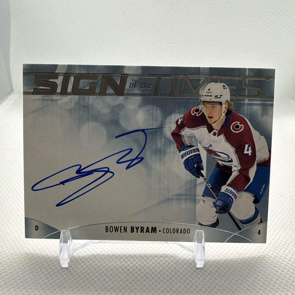Bowen Byram 2023-24 SP Authentic Sign of the Times Colorado Avalanche