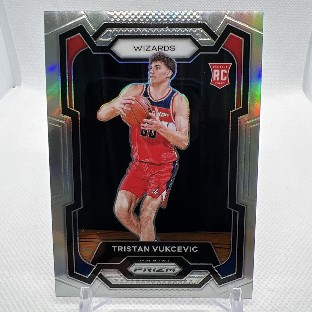 Tristan Vukcevic 2023-24 Panini Prizm Silver Prizm Rookie RC Washington Wizards