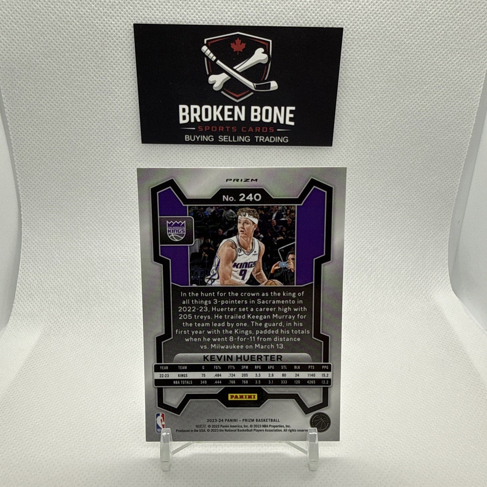Kevin Huerter 2023-24 Panini Prizm Silver Prizm #240 Kings