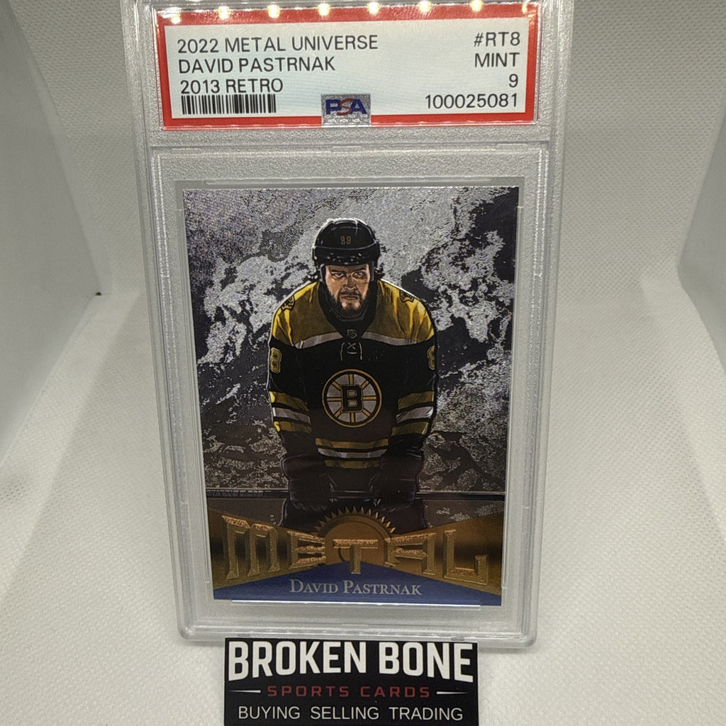 David Pastrnak 2022-23 Metal Universe 2013 Retro PMG SSP PSA 9 POP 3
