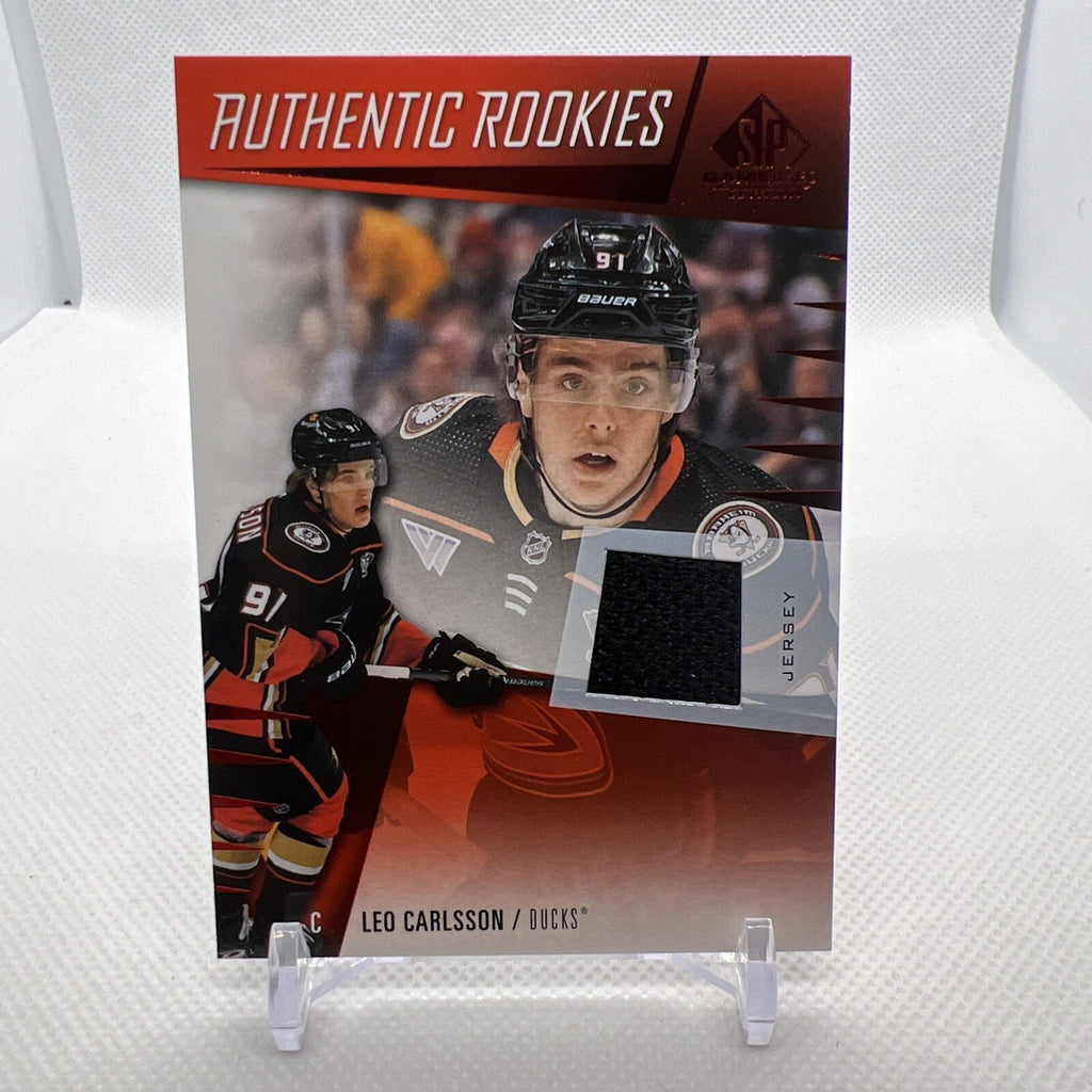 Leo Carlsson 2023-24 SP Game Used Authentic Rookies Jersey Anaheim Ducks