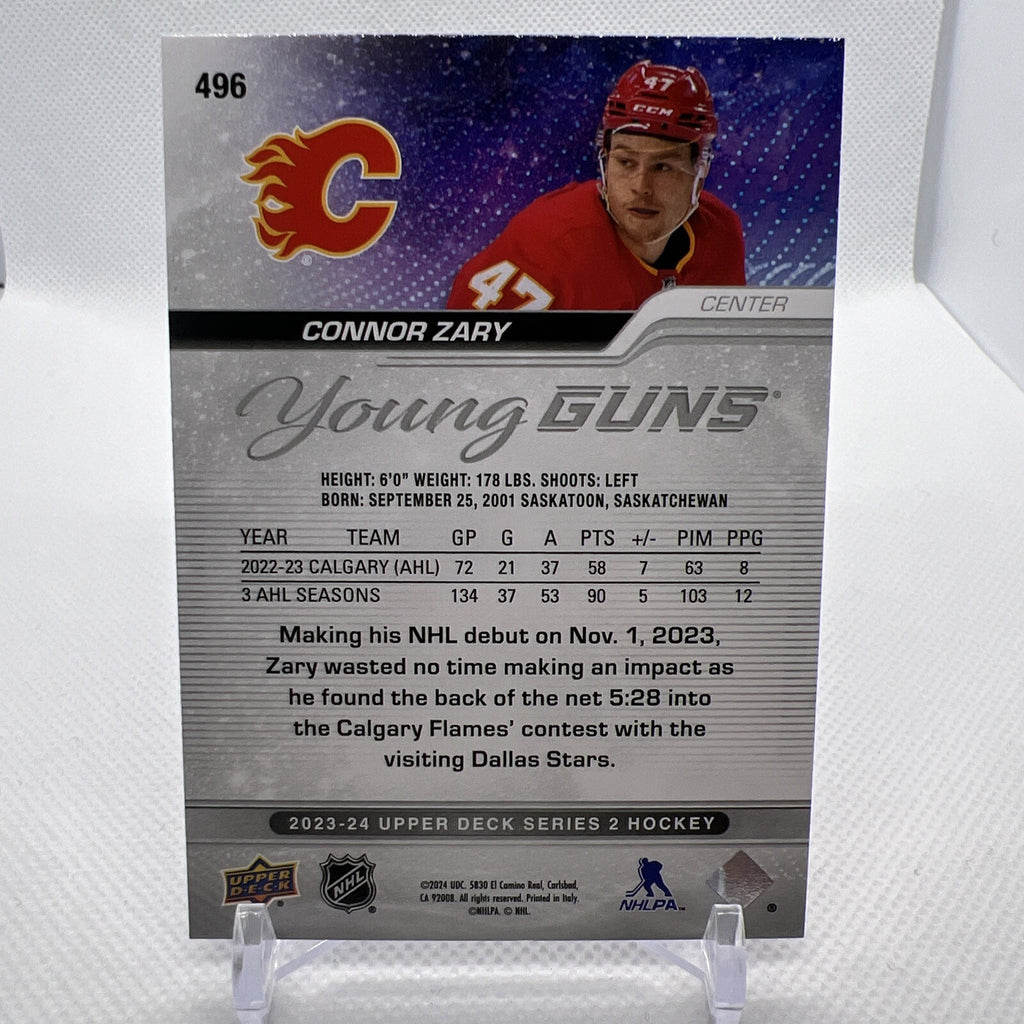 Connor Zary 2023-24 Upper Deck Young Guns Rookie Calgary Flames 4 RC