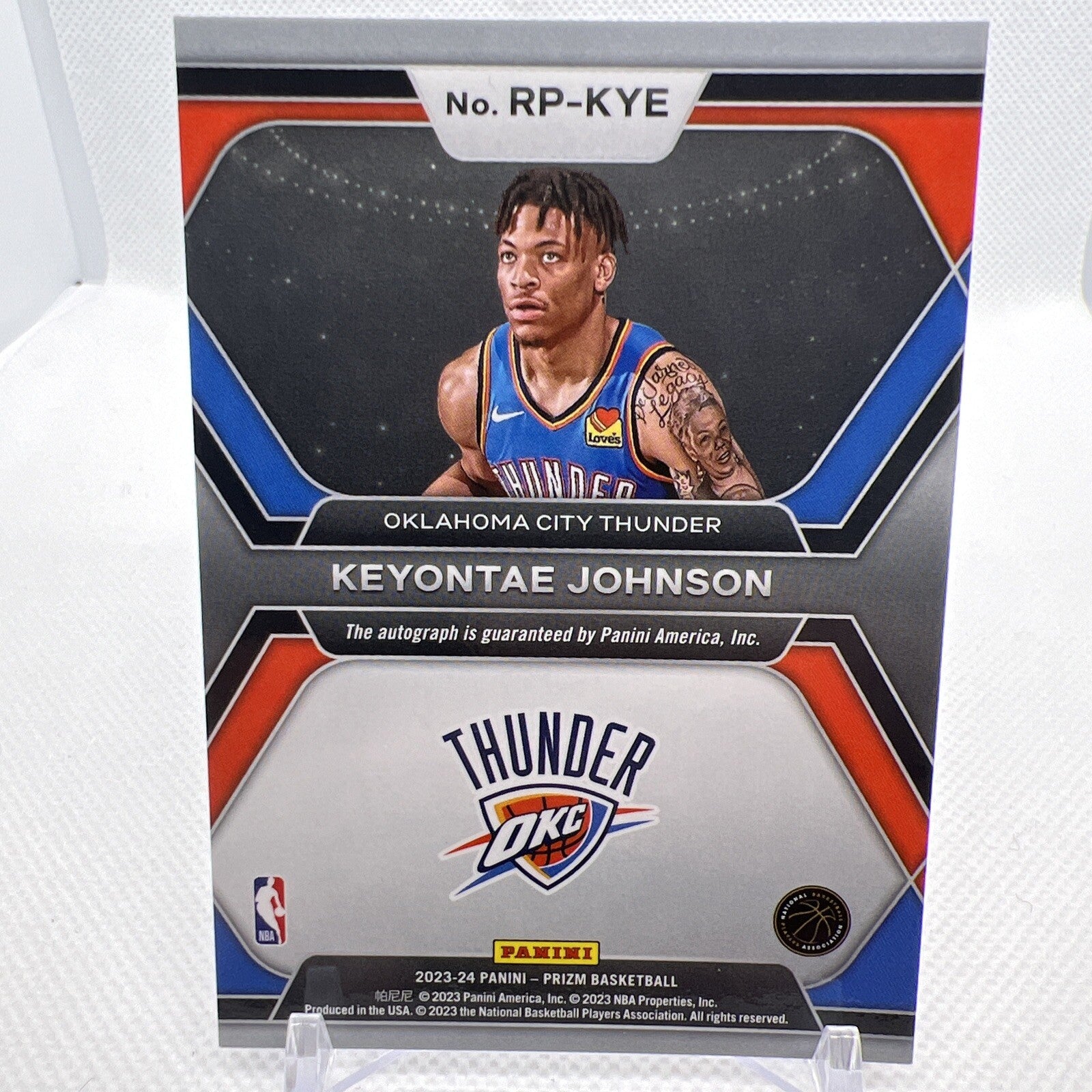Keyontae Johnson 2023-24 Panini Prizm Rookie Penmanship OKC Thunder