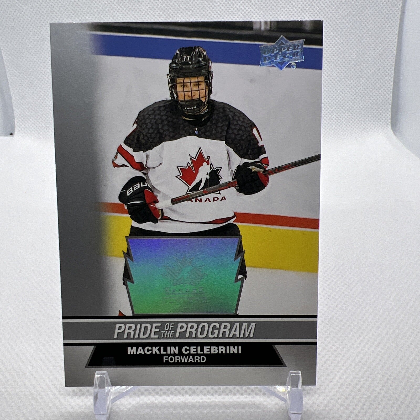 Macklin Celebrini 2023 Team Canada Juniors Pride of Program San Jose Sharks