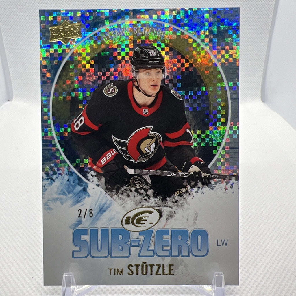 Tim Stutzle 2023-24 Upper Deck Ice Sub-Zero Gold /8 Ottawa Senators