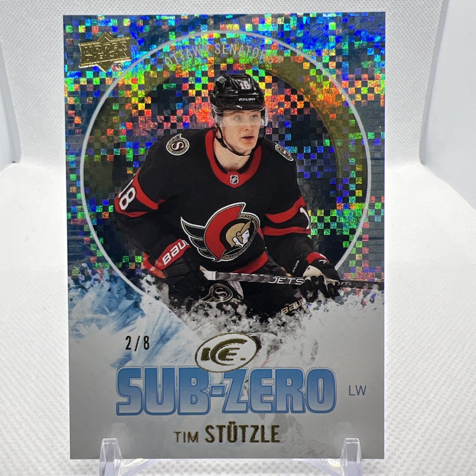 Tim Stutzle 2023-24 Upper Deck Ice Sub-Zero Gold /8 Ottawa Senators
