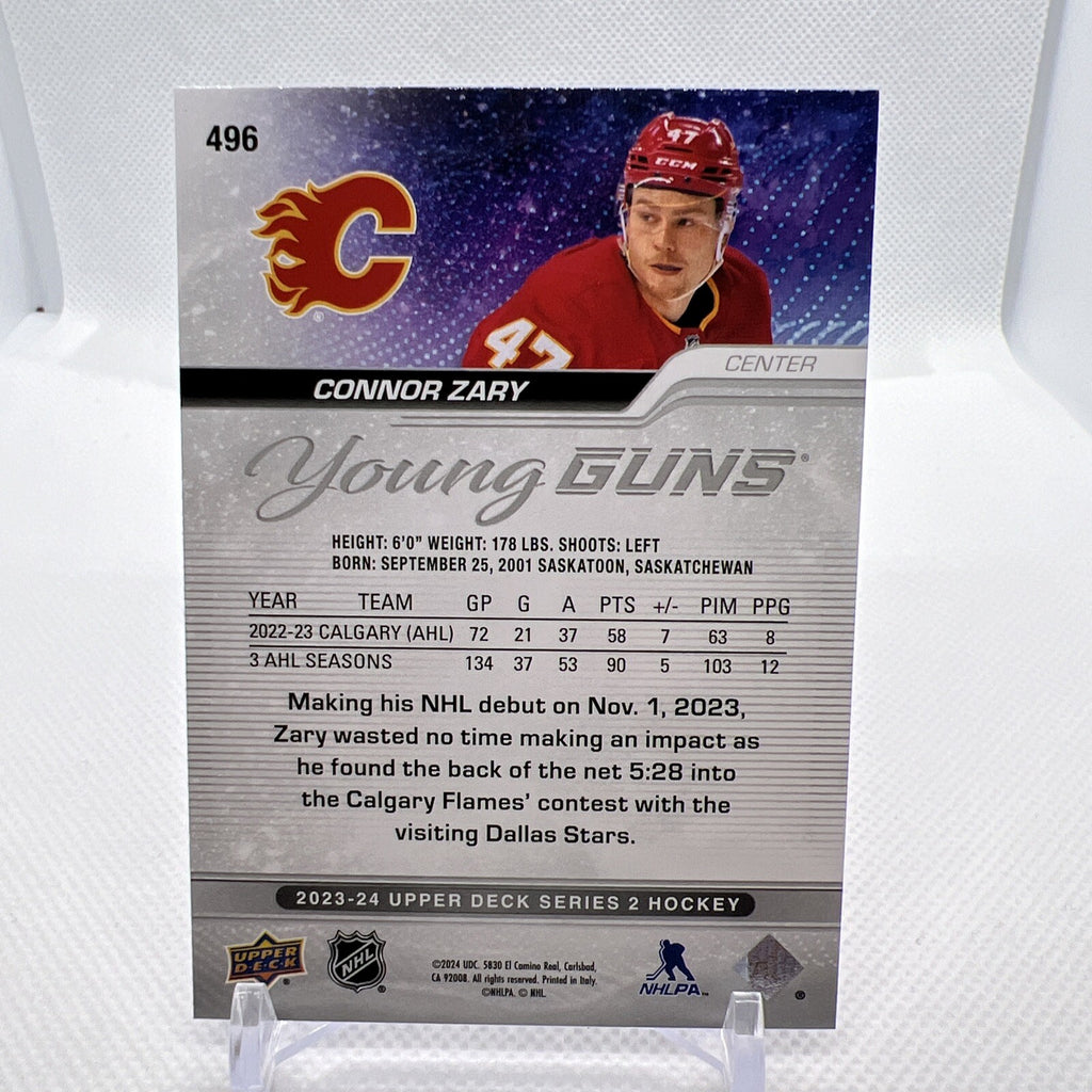 Connor Zary 2023-24 Upper Deck Young Guns Rookie Calgary Flames 3 RC