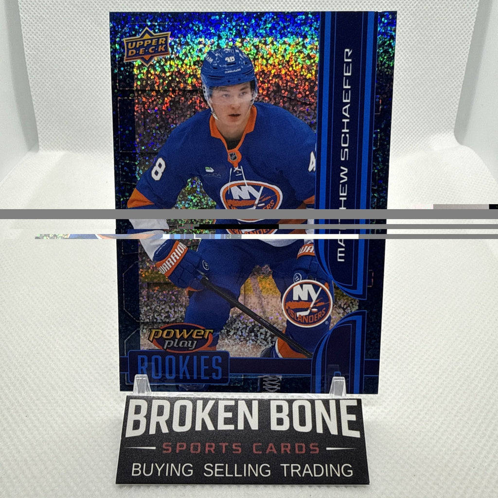 Matthew Schaefer 2025-26 Upper Deck Speckle Power Play Rookies NY Islanders