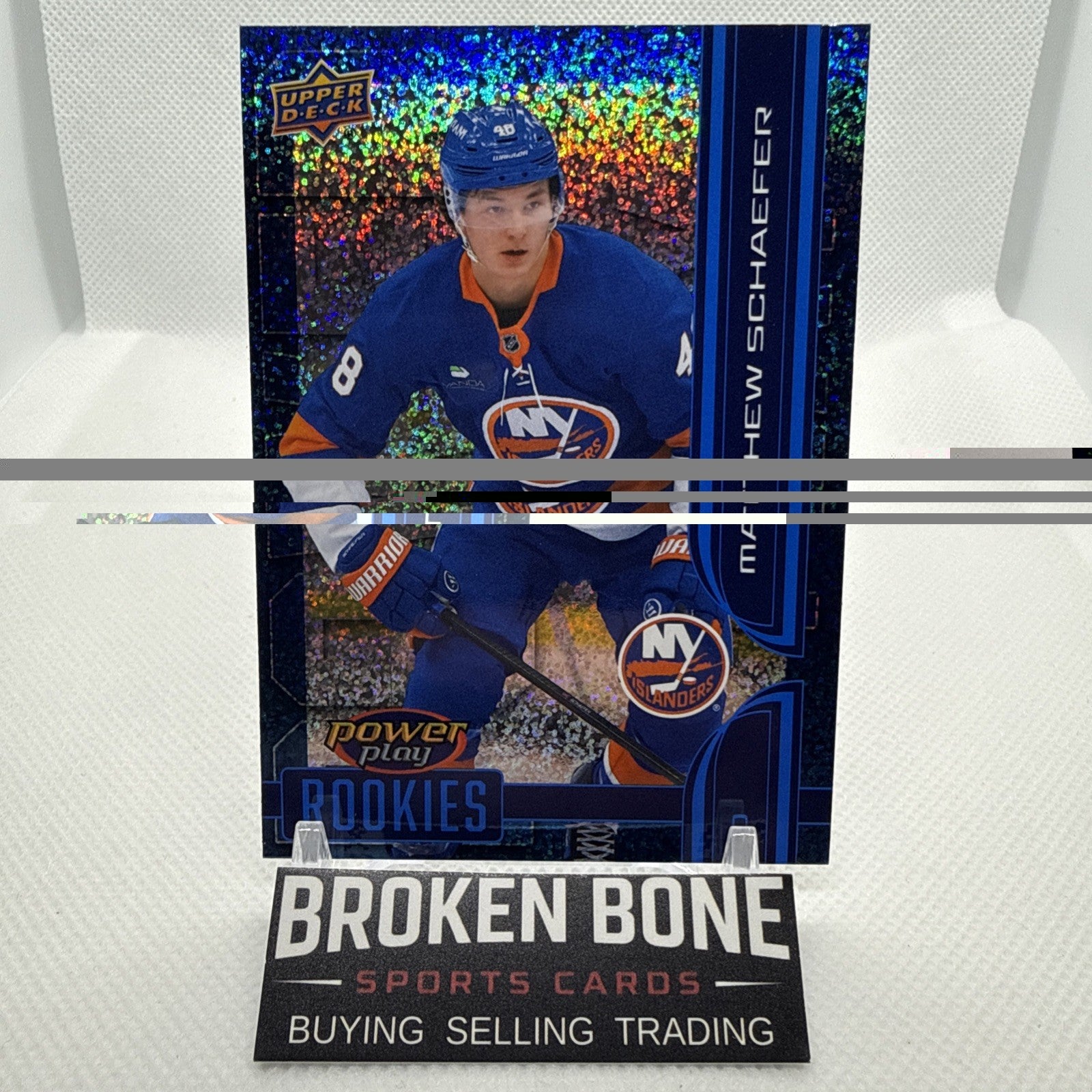Matthew Schaefer 2025-26 Upper Deck Speckle Power Play Rookies NY Islanders