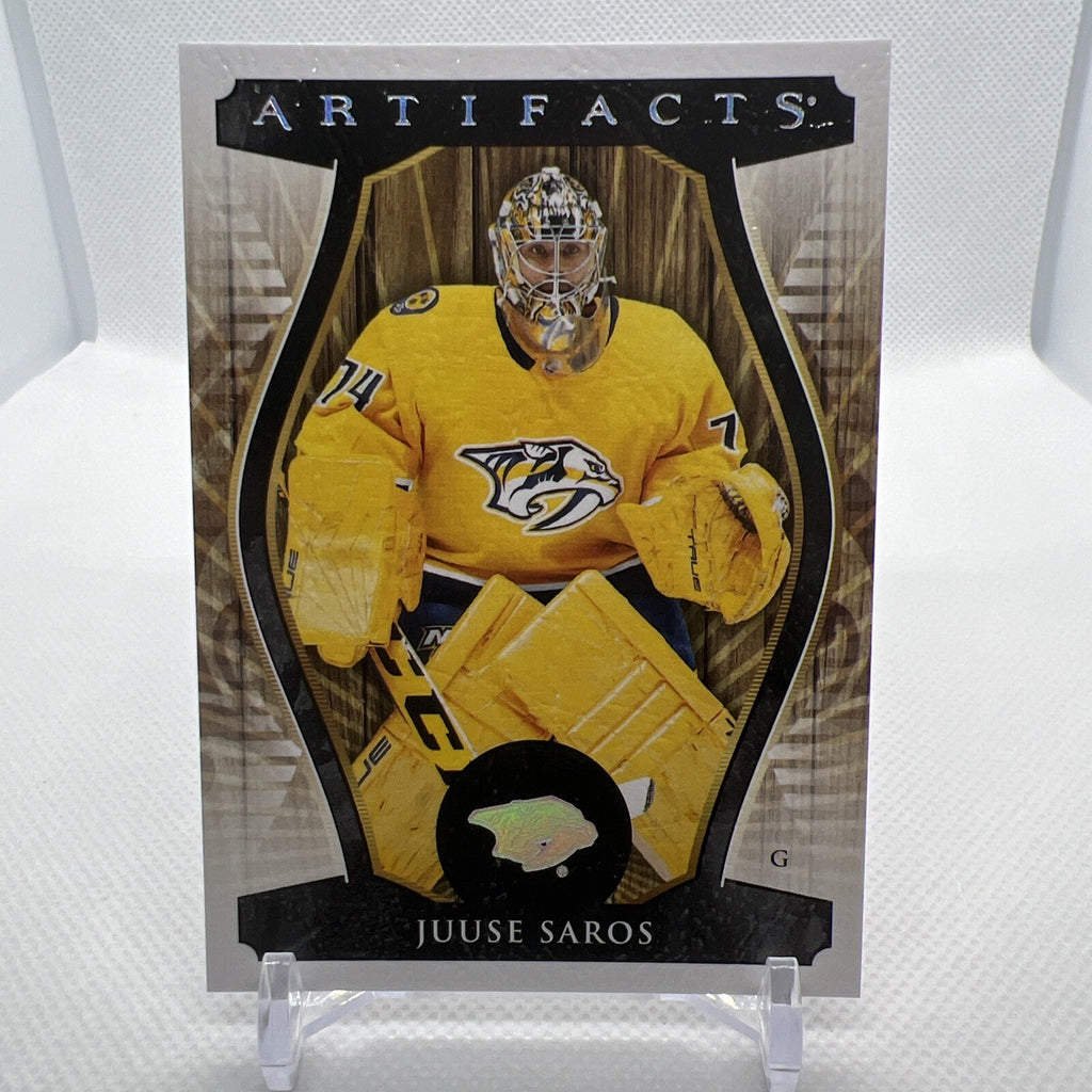 Juuse Saros Artifacts 2023-24 UD Artifacts Wood Variant Nashville Predators #153