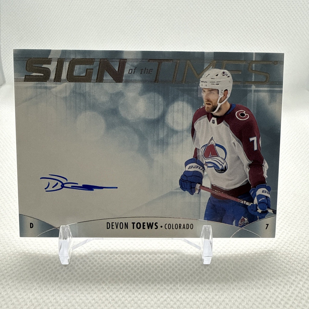 Devon Toews 2023-24 SP Authentic Sign Of the Times Auto Colorado Avalanche