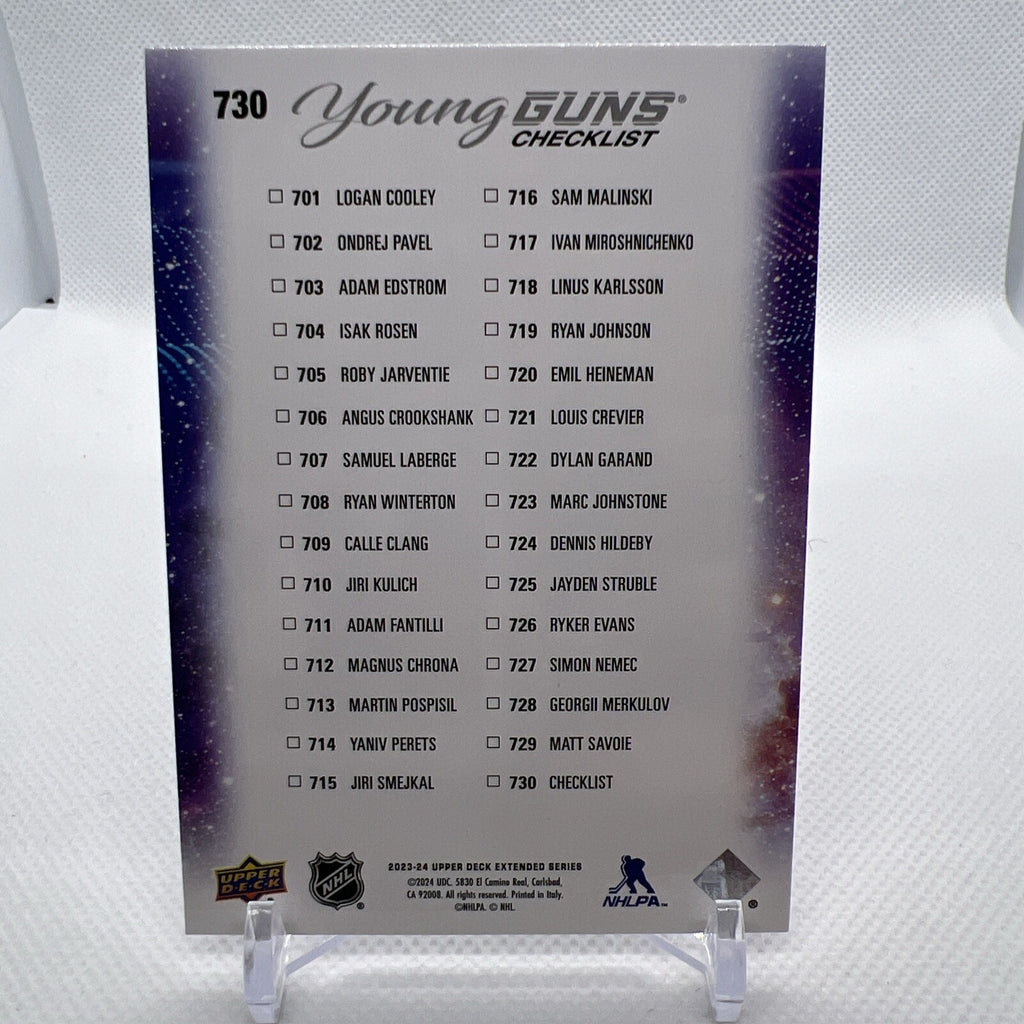 Adam Fantilli Logan Cooley 2023-24 Upper Deck Young Guns Blue Jackets RC