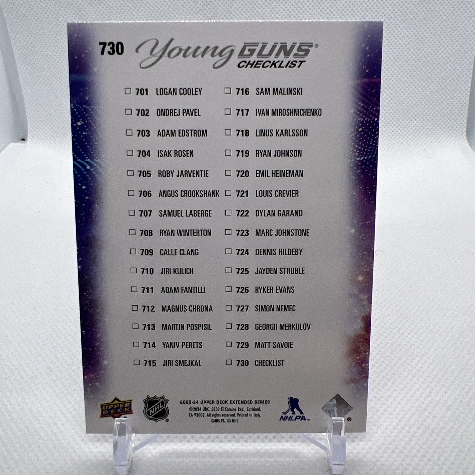 Adam Fantilli Logan Cooley 2023-24 Upper Deck Young Guns Blue Jackets RC