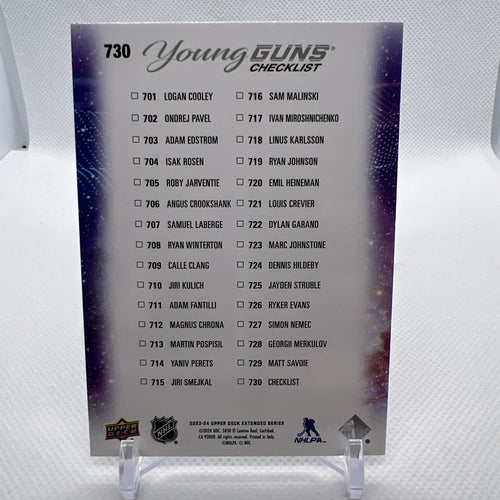 Adam Fantilli Logan Cooley 2023-24 Upper Deck Young Guns Blue Jackets RC