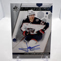 Jake Christiansen 2022-23 SP Authentic Future Watch Auto /999 Blue Jackets