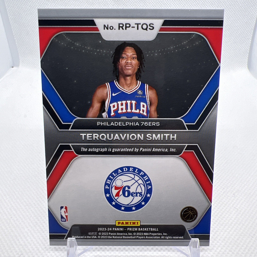 Terquavion Smith 2023-24 Panini Prizm Rookie Penmanship Philadelphia 76'ers
